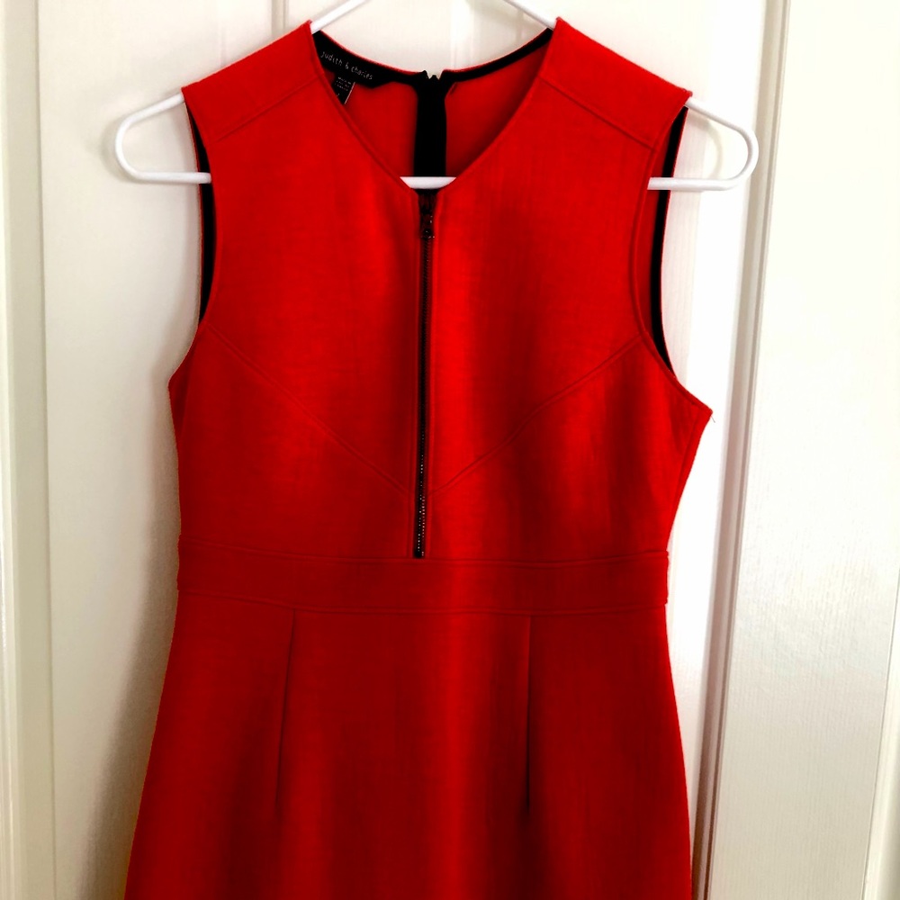 🇨🇦 Judith & Charles tomato red 🍅 summer mini dress Sz 2